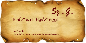 Szávai Gyöngyi névjegykártya