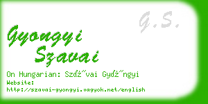 gyongyi szavai business card